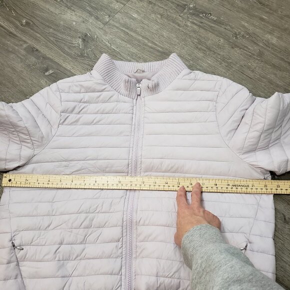 Hyba Lavender Spring Puffer Coat Bomber Jacket Sz XXL Purple - Picture 6 of 9